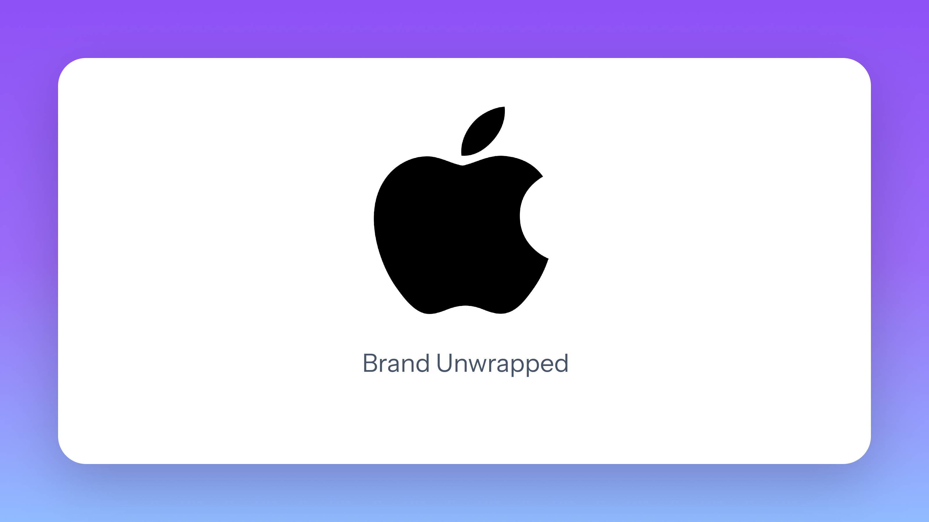 Intro Card - Apple