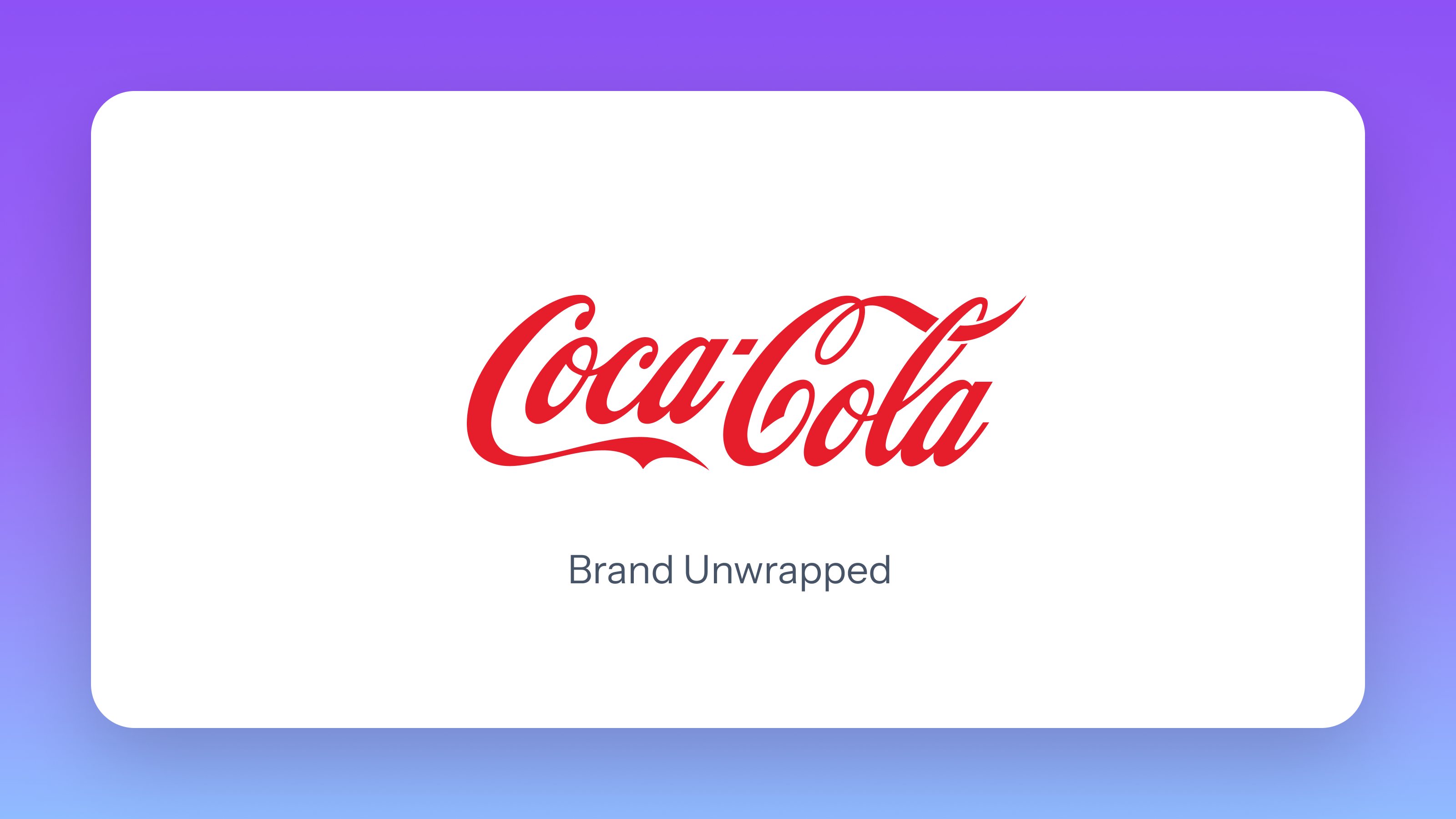 Intro Card - Coca-Cola
