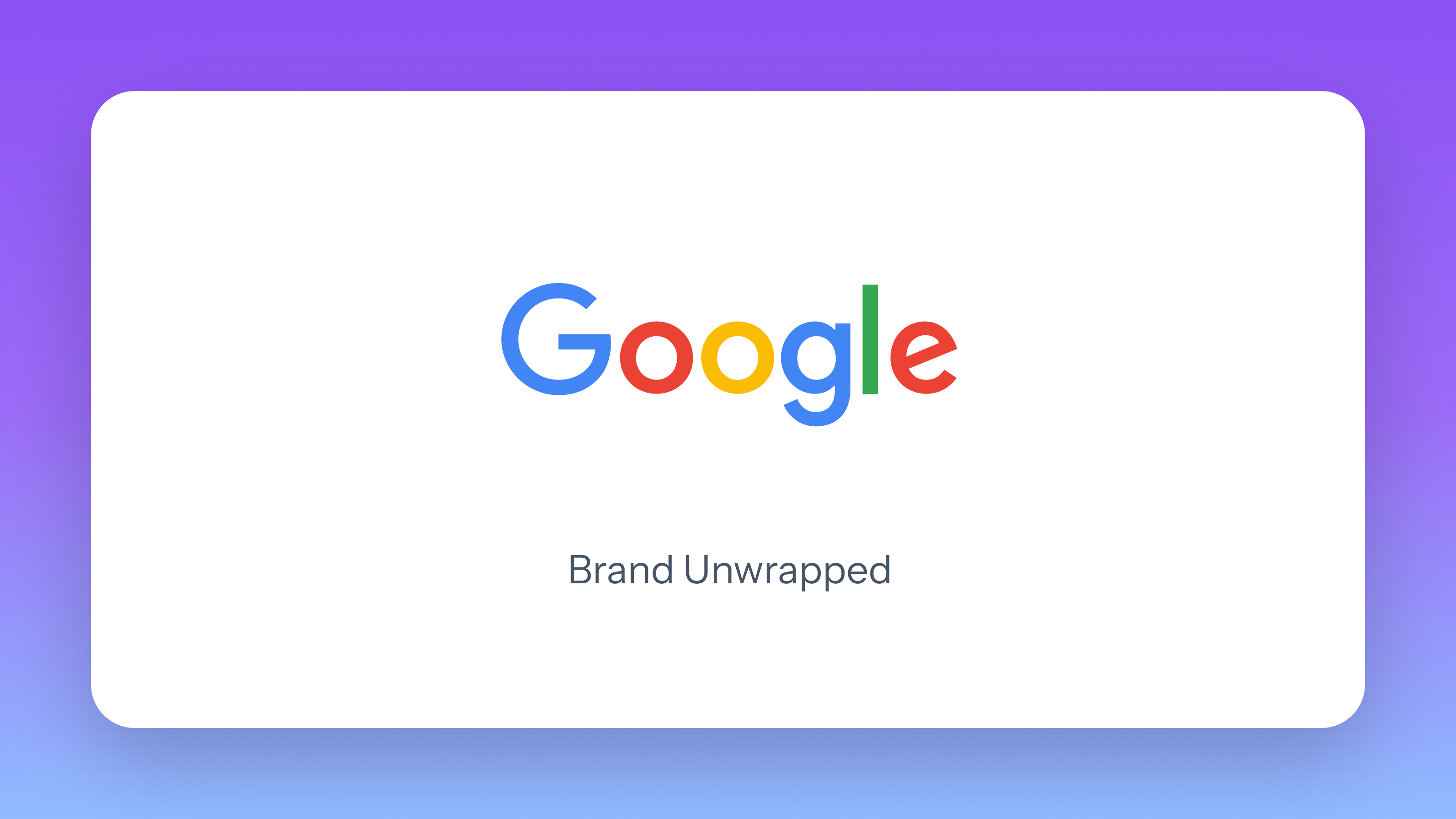 Intro Card - Google