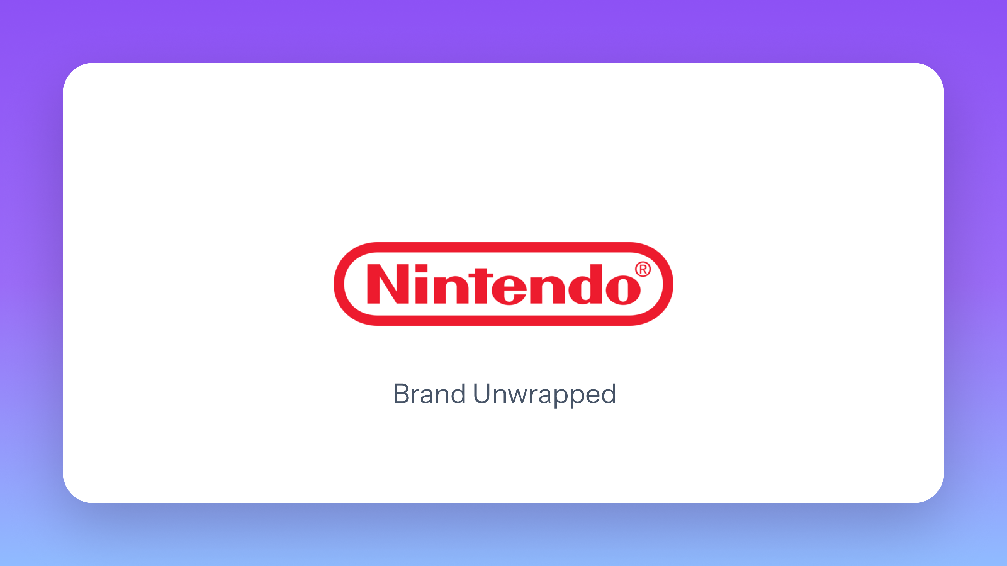 Intro Card - Nintendo