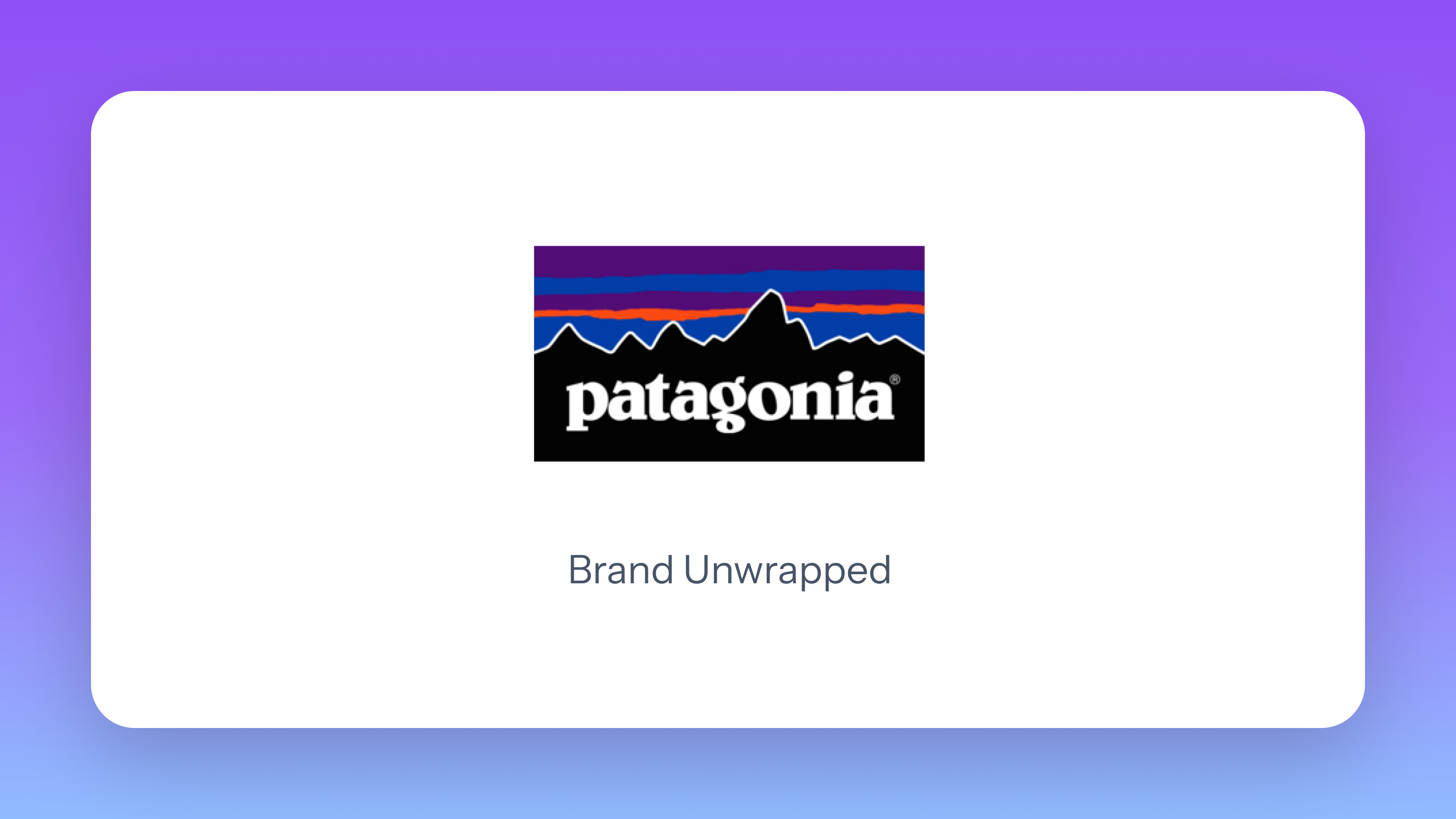 Intro Card - Patagonia