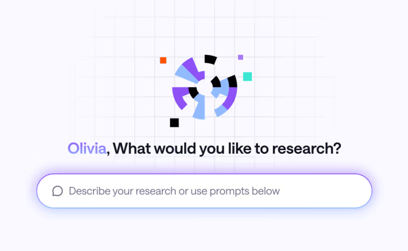 prompt bar - what would you like to research