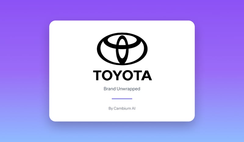 25 Brands Unwrapped: Day 5 - Toyota