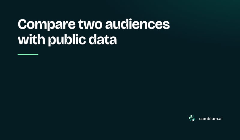 How to compare two audience segments using public data
