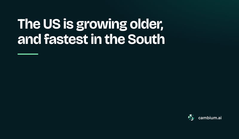 The US is growing older, and fastest in the South