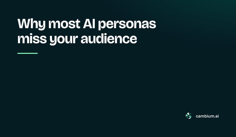 Why most AI personas miss your audience