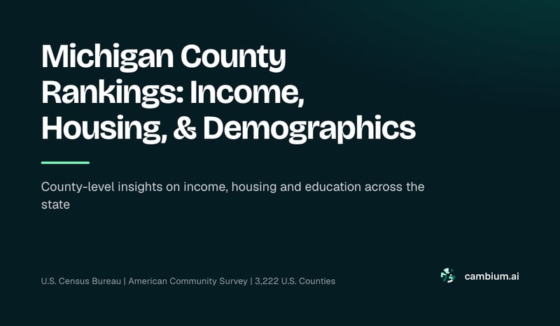 Michigan County Rankings: Income, Housing, & Demographics 2023
