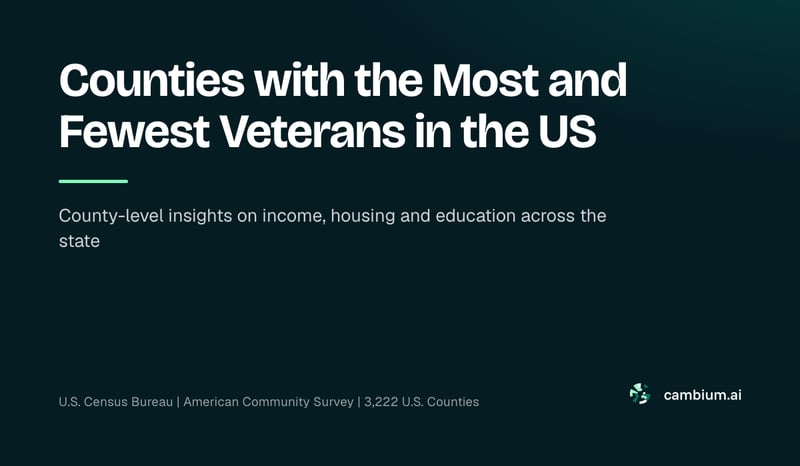 Counties with the Most and Fewest Veterans in the US