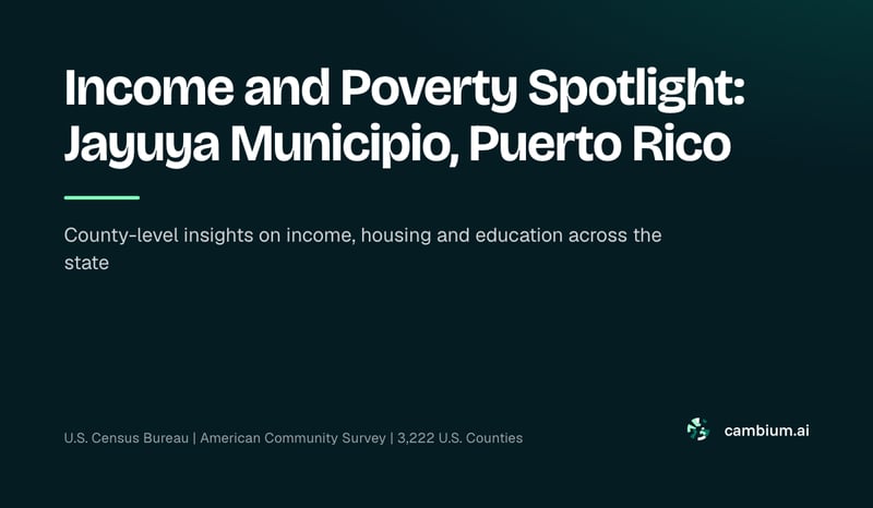 Income and Poverty Spotlight: Jayuya Municipio, Puerto Rico