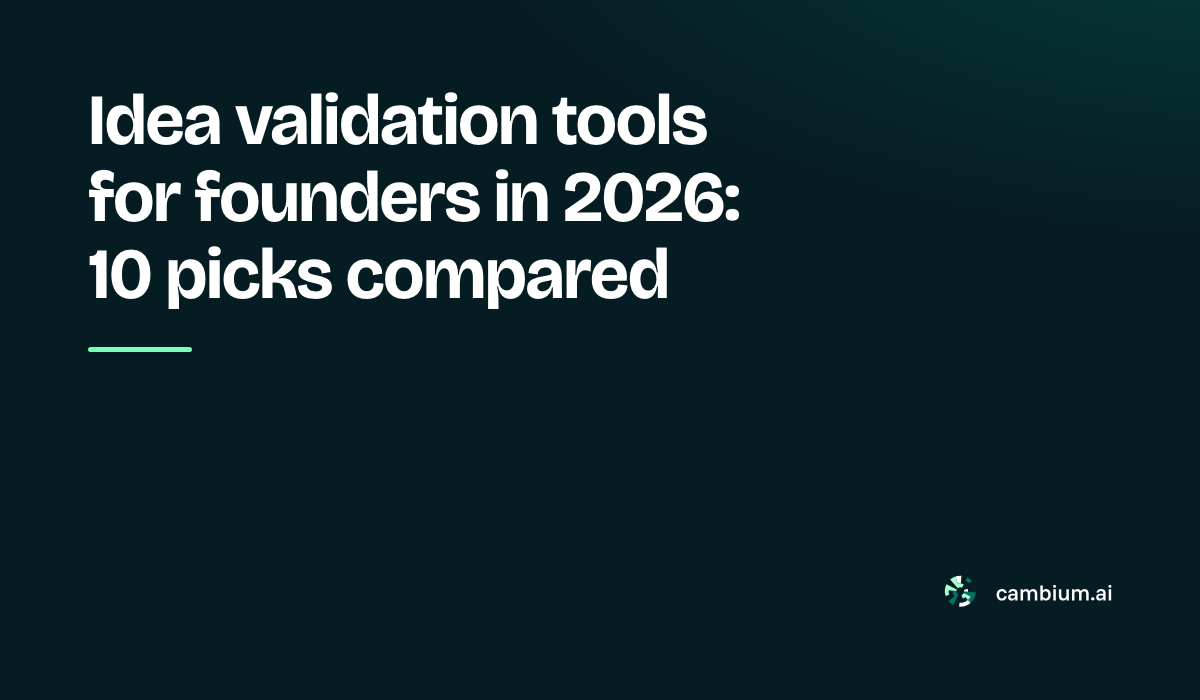 Idea validation tools for founders in 2026: 10 picks compared