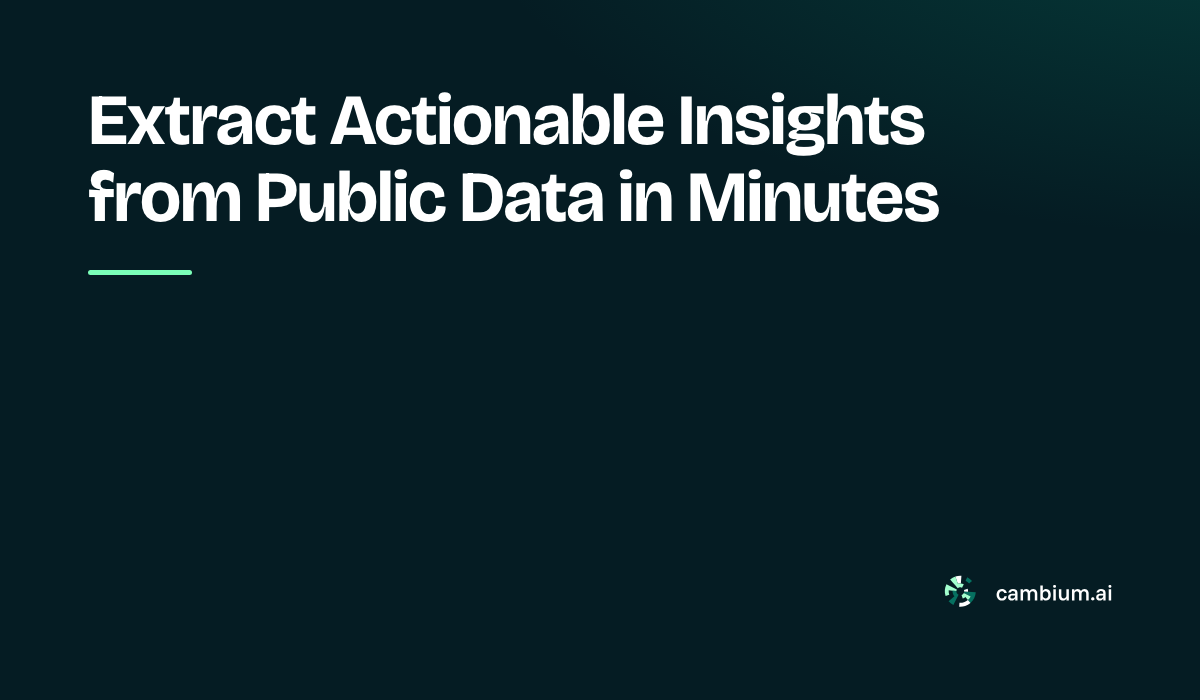 Extract Actionable Insights from Public Data in Minutes