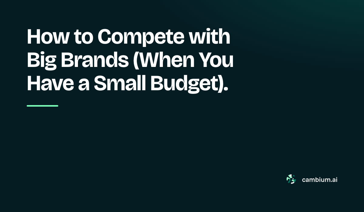 How to Compete with Big Brands