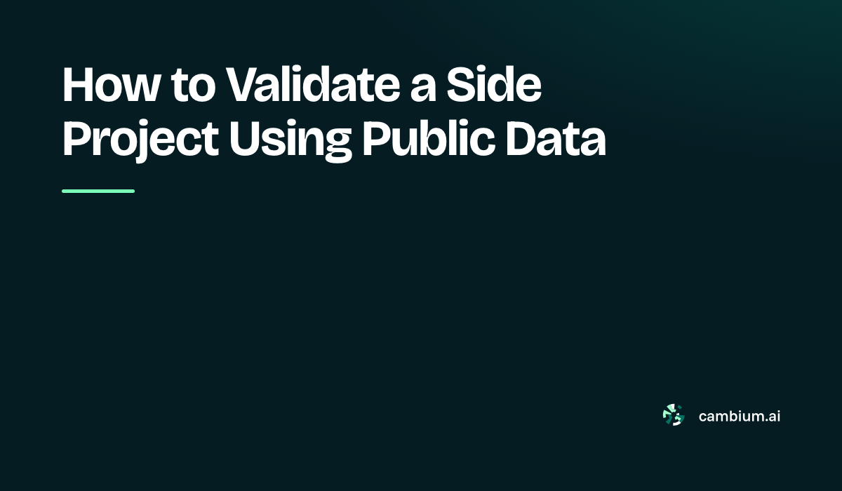 How to Validate a Side Project Using Public Data