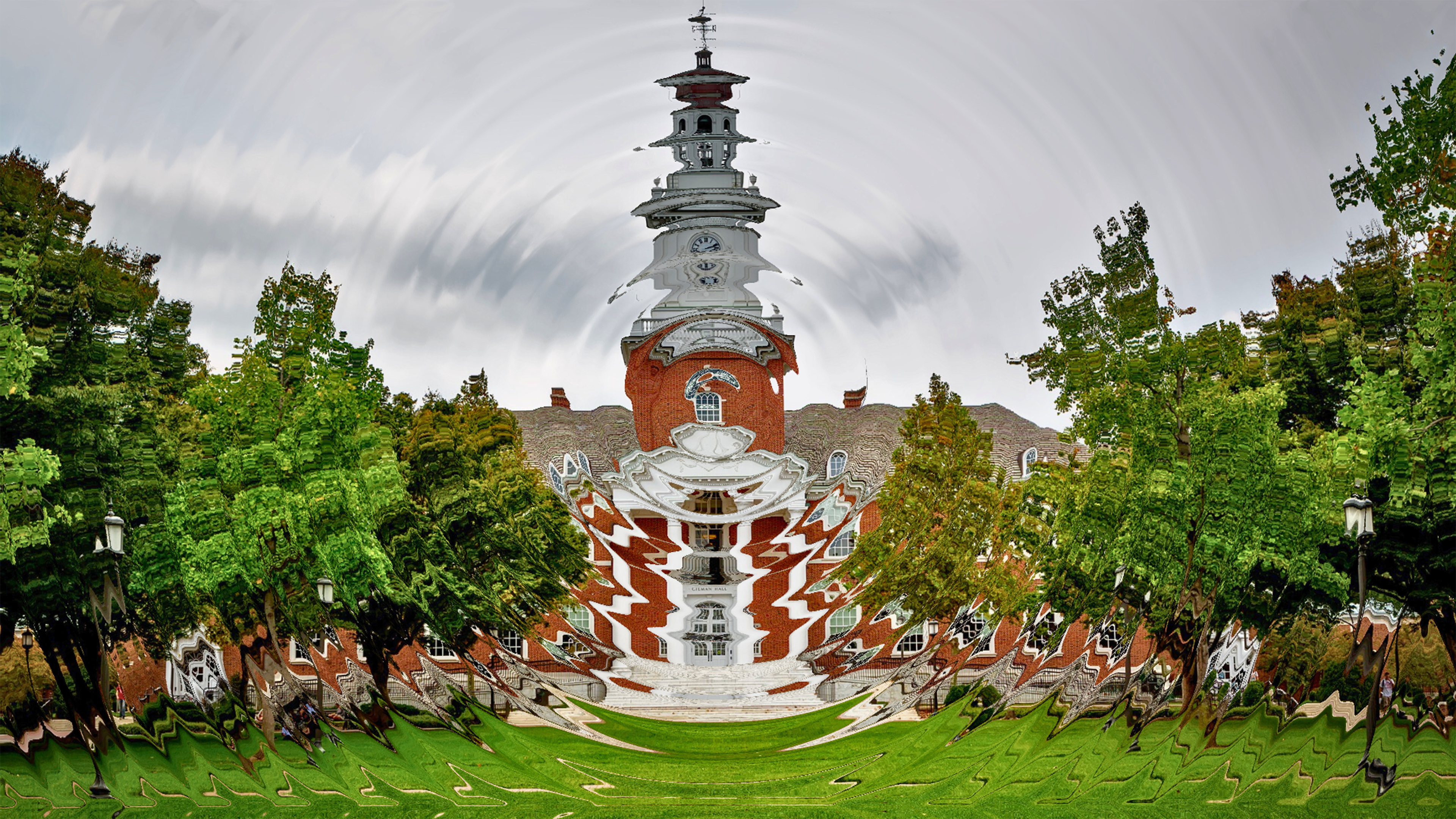 U.S. University with a distorted filter