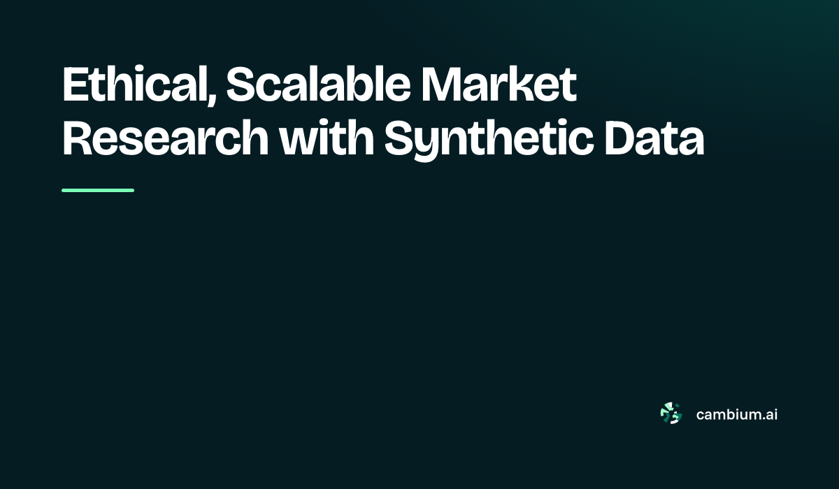 Scalable Market Research with Synthetic Data