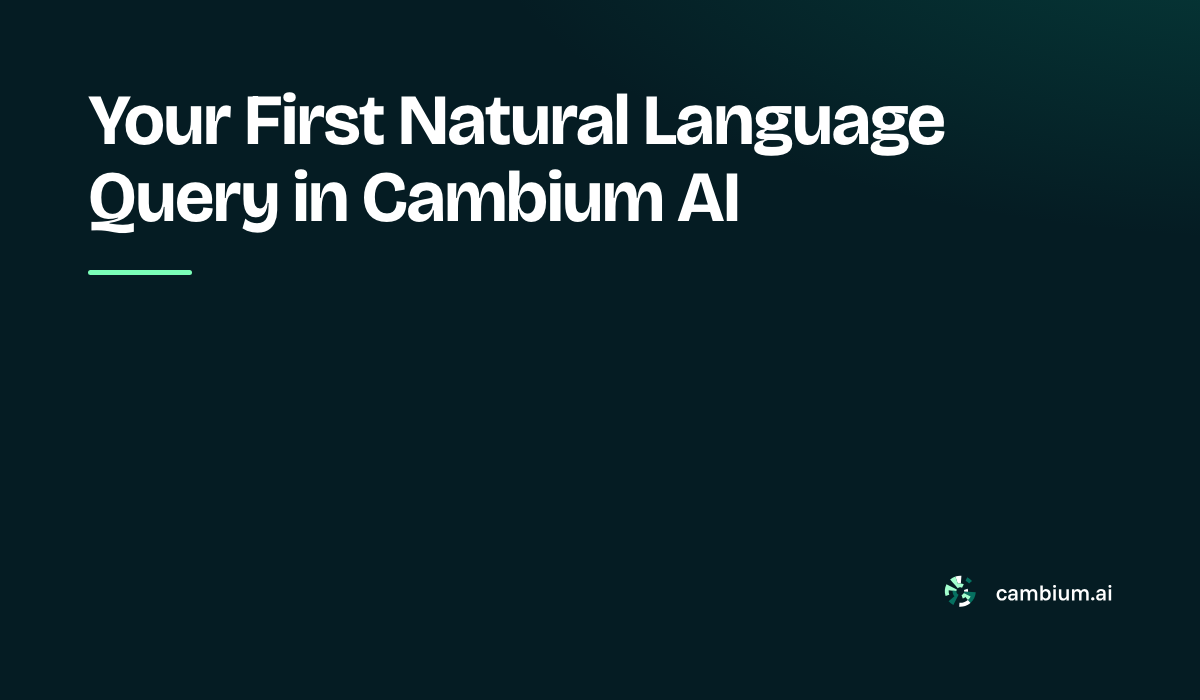 Cambium AI answering a user query and presenting a chart