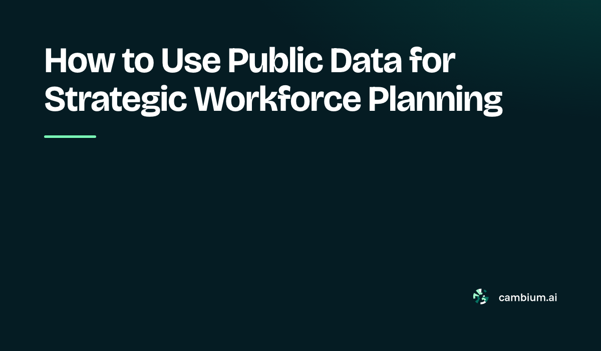 Public Data for Strategic Workforce Planning