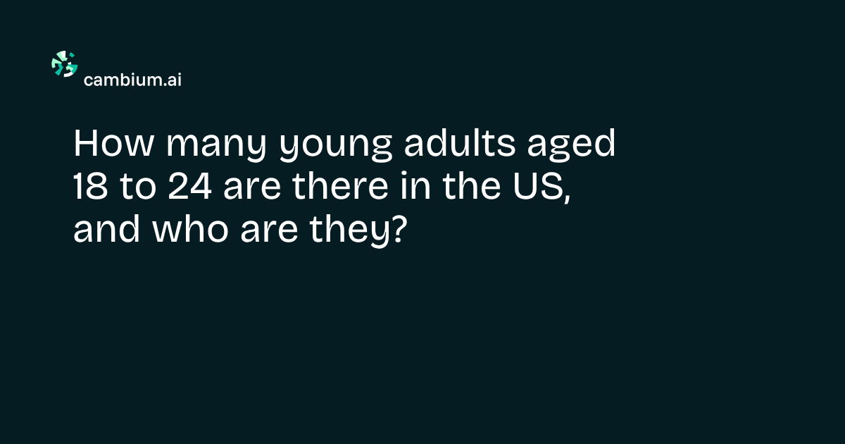 How many young adults aged 18 to 24 are there in the US, and who are they?