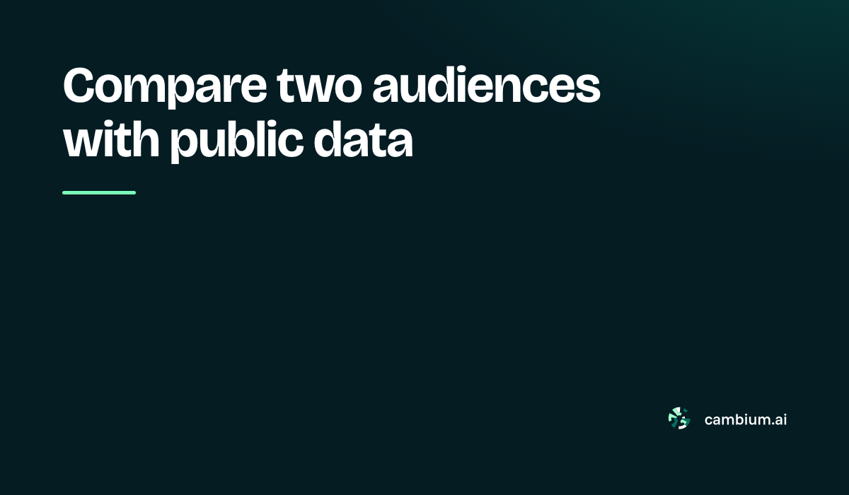 How to compare two audience segments using public data