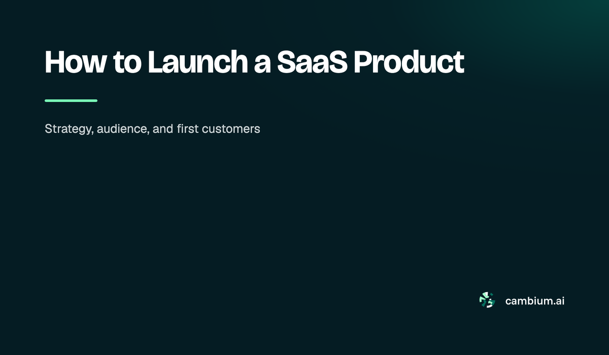 How to Launch a SaaS Product: strategy, audience, and first customers