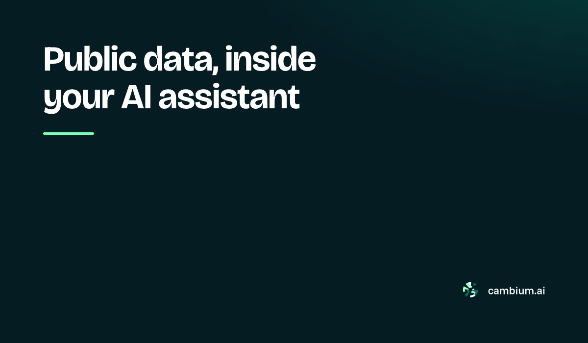 Public data inside your AI assistant: new MCP tools