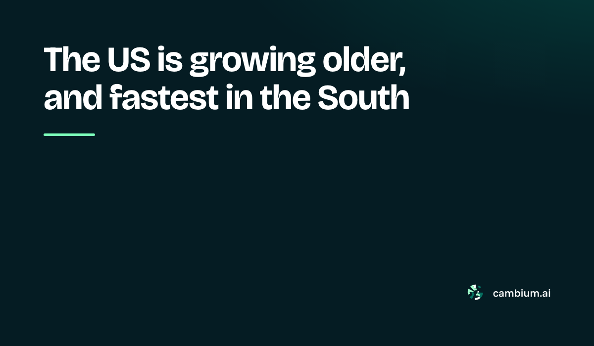The US is growing older, and fastest in the South