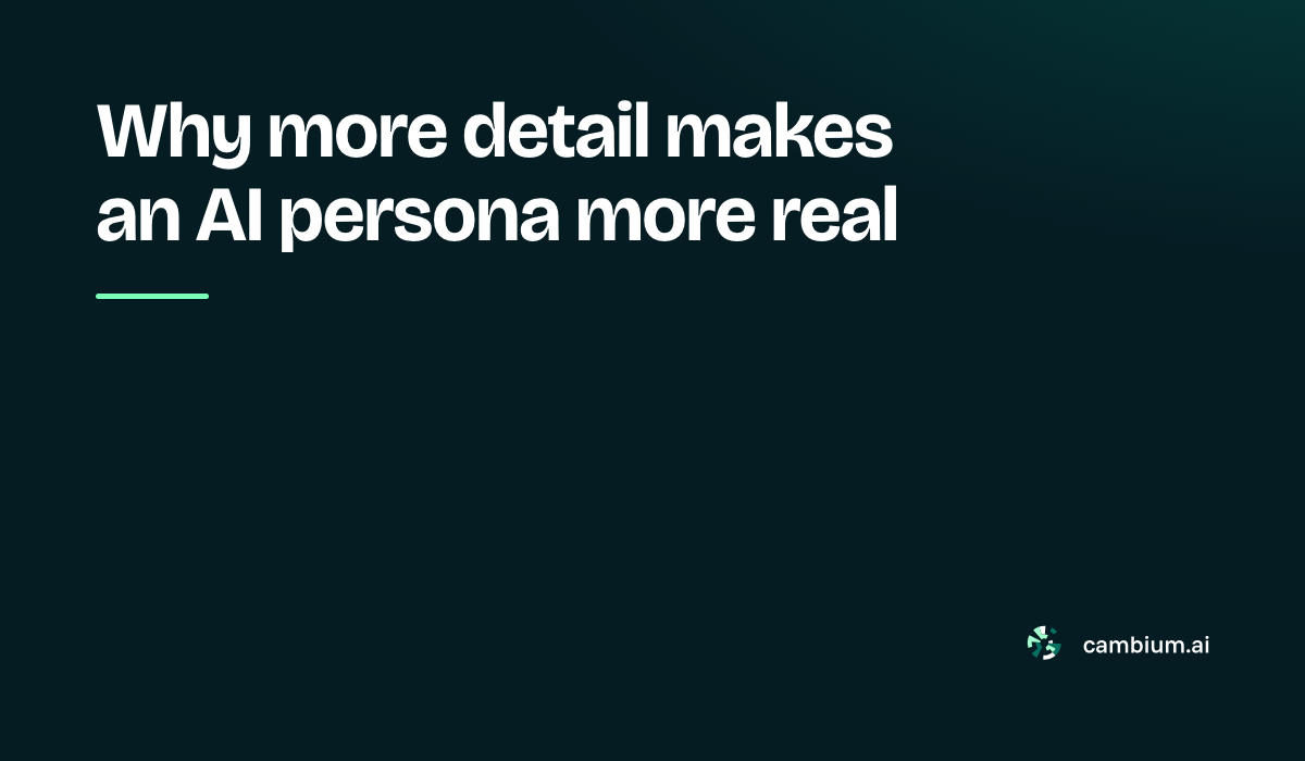 Why more detail makes an AI persona more real