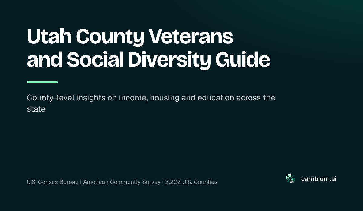 Utah County Veterans and Social Diversity Guide
