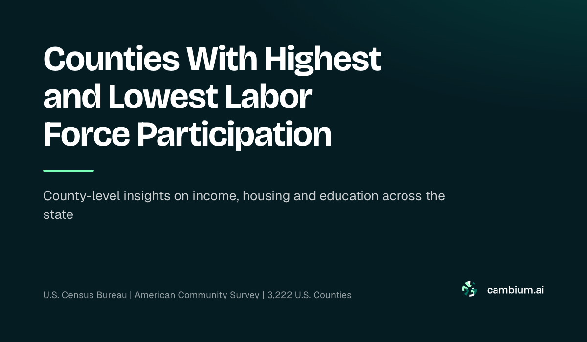 Counties With Highest and Lowest Labor Force Participation