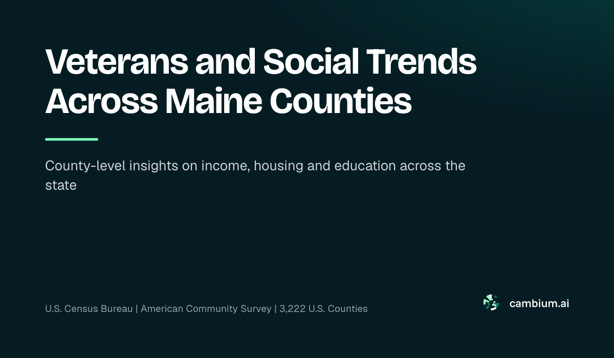 Veterans and Social Trends Across Maine Counties