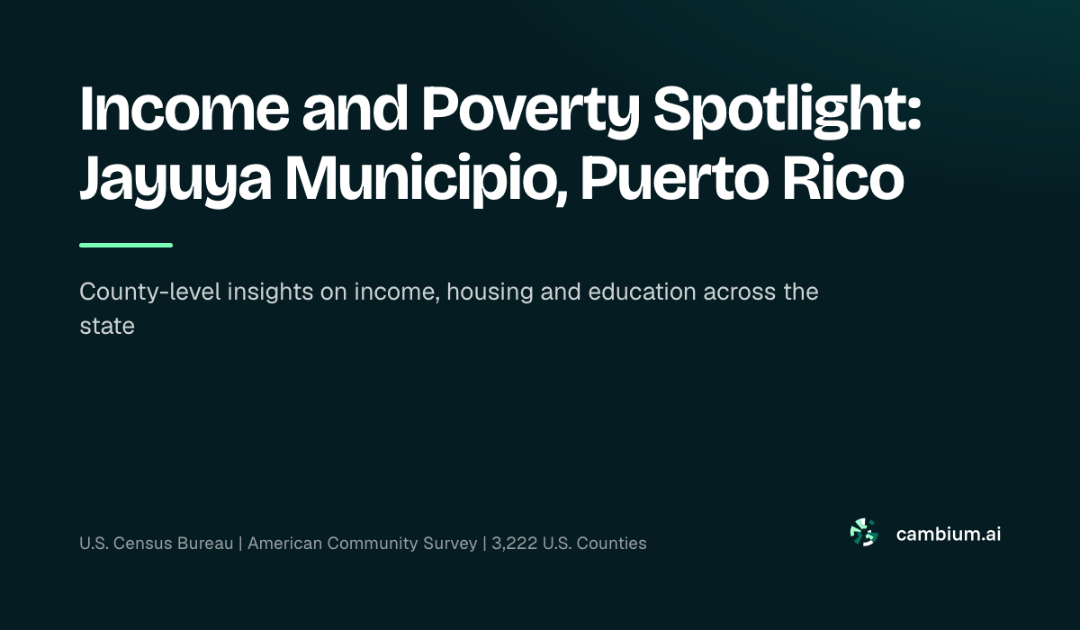 Income and Poverty Spotlight: Jayuya Municipio, Puerto Rico