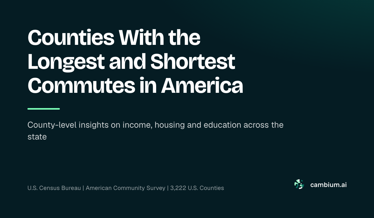 Counties With the Longest and Shortest Commutes in America